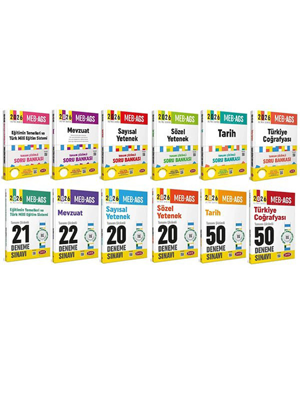 Data 2026 MEB-AGS Tüm Dersler Soru Bankası + 183 Deneme 12 li Set