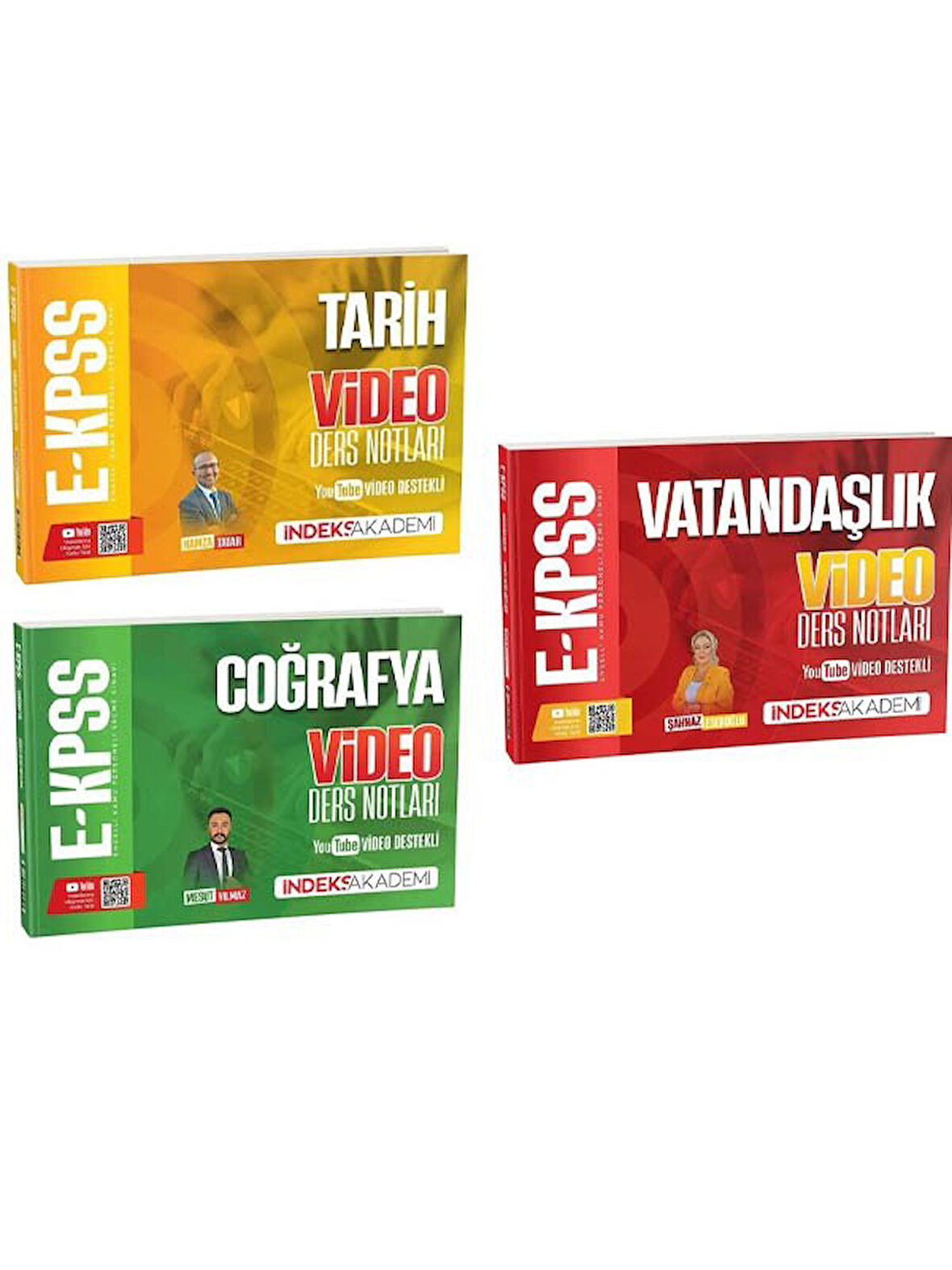  İndeks 2026 EKPSS Tarih + Coğrafya + Vatandaşlık Video Ders Notları 3 lü Set
