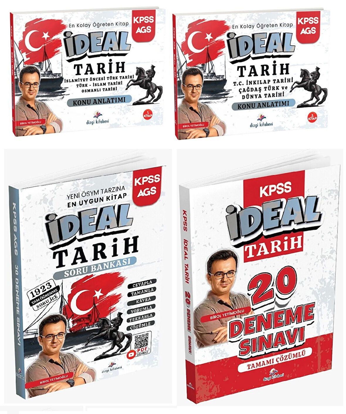 Dizgi Kitap 2026 KPSS İdeal Tarih Konu Anlatımı + Soru Bankası + 20 Deneme 4 lü Set - Birol Yetimoğlu Dizgi Kitap Yayınları