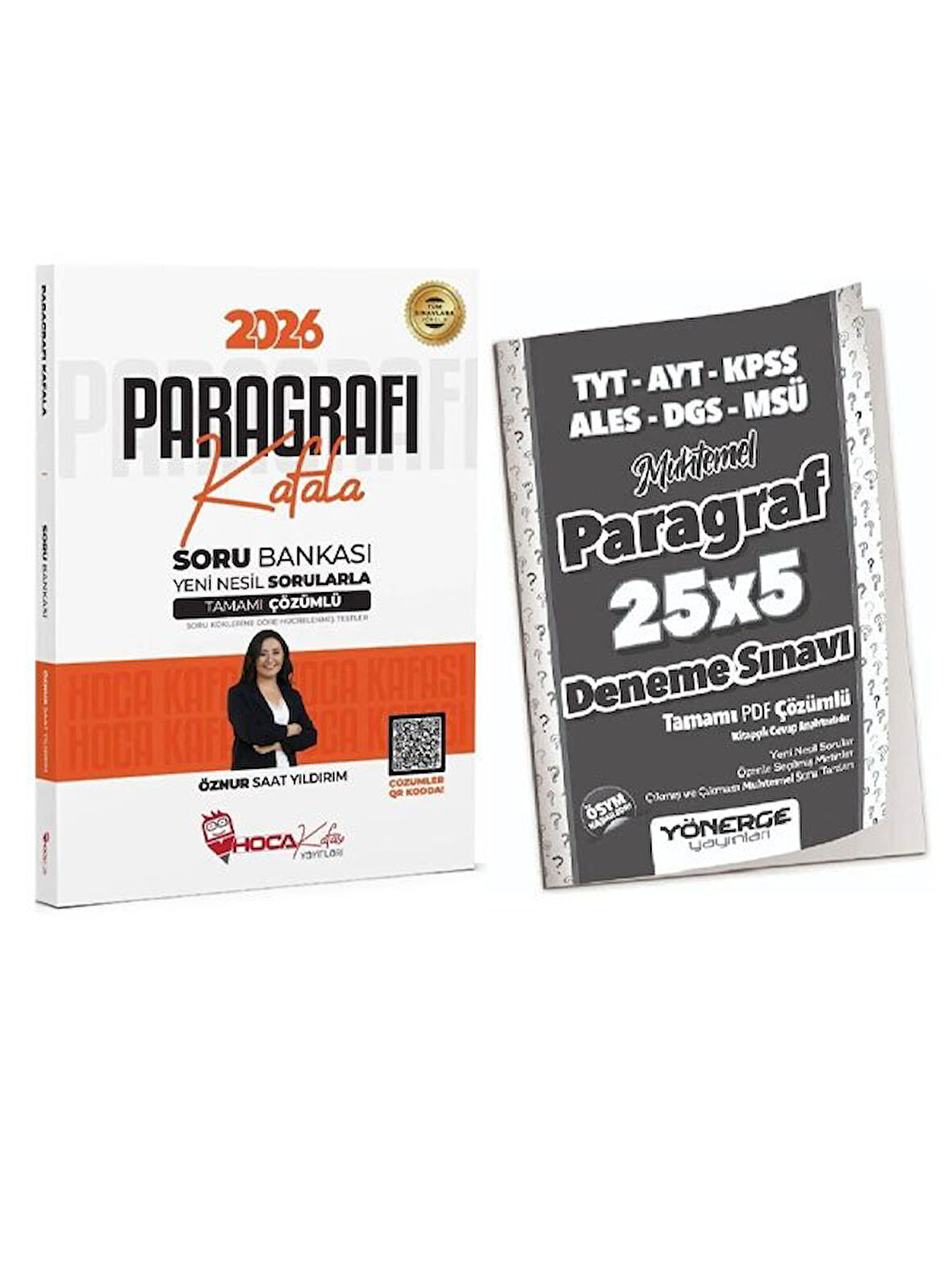 Hoca Kafası + Yönerge 2026 KPSS TYT ALES DGS Kafala Paragraf Soru Bankası + 5 Deneme 2 li Set