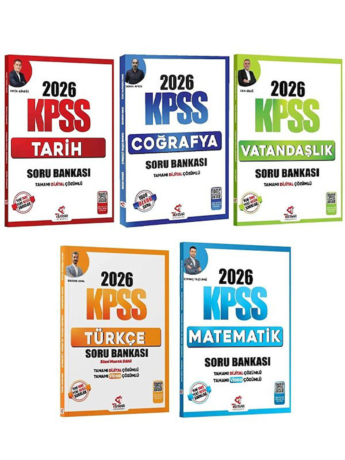 Tekrar Akademi 2026 KPSS Genel Yetenek Genel Kültür Soru Bankası 5 li Set 