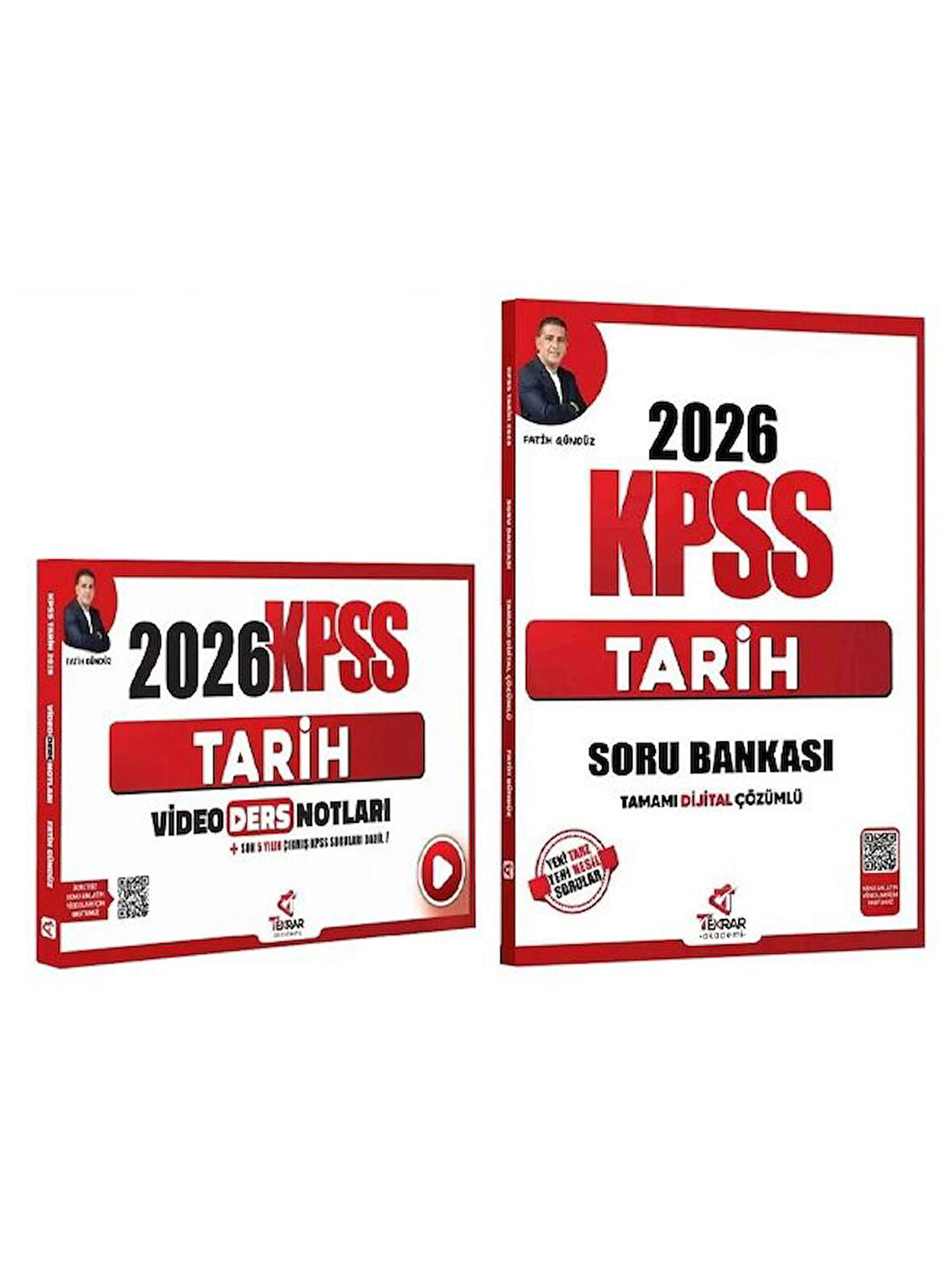 Tekrar Akademi 2026 KPSS Tarih Video Ders Notları + Soru Bankası 2 li Set
