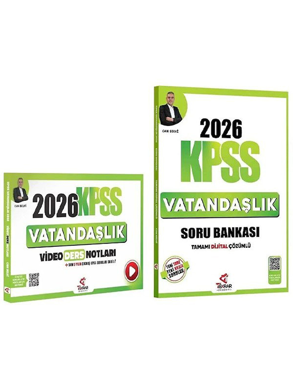 Tekrar Akademi 2026 KPSS Vatandaşlık Video Ders Notları + Soru Bankası 2 li Set