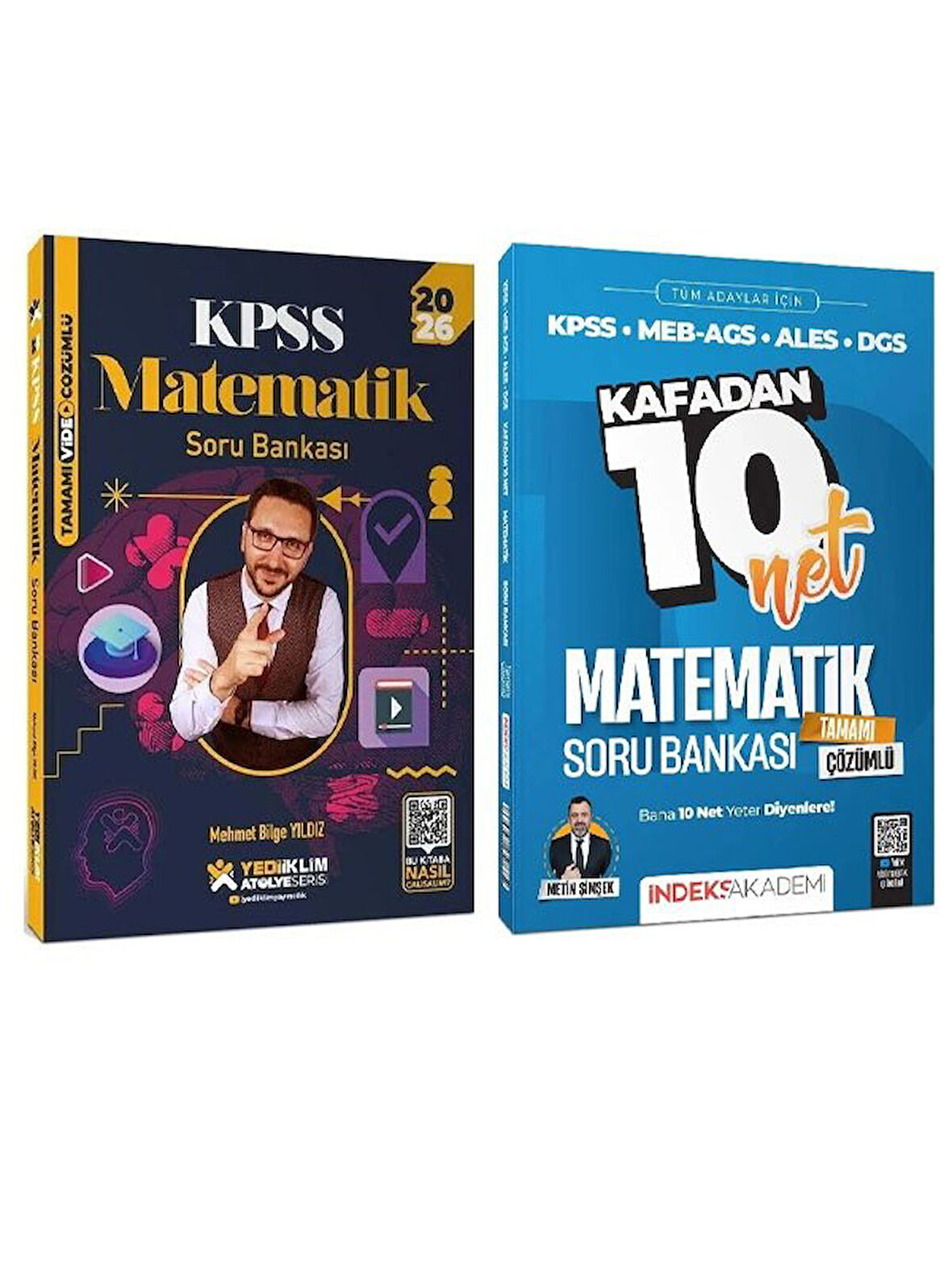 Yediiklim + İndeks 2026 KPSS Matematik Atölye + Kafadan 10 Net Soru Bankası 2 li Set 