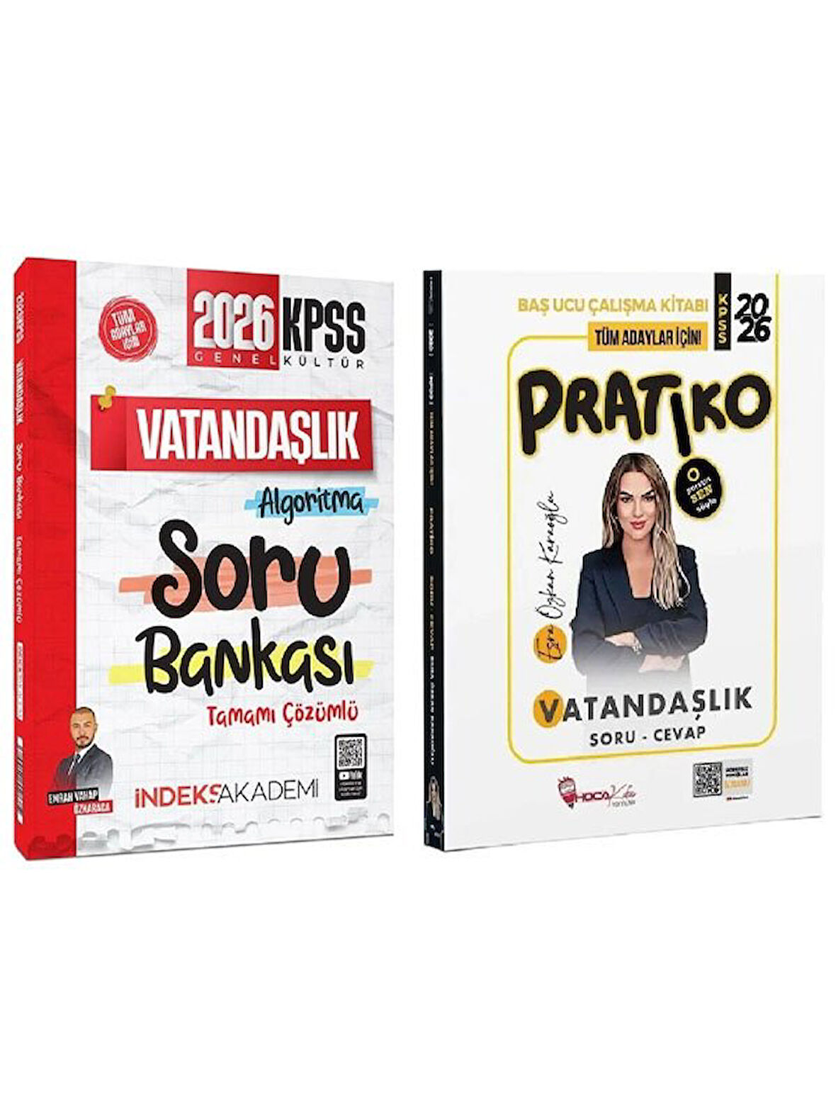 Hoca Kafası + İndeks 2026 KPSS Vatandaşlık Pratiko Soru Cevap Çalışma Kitabı + Soru Bankası 2 li Set