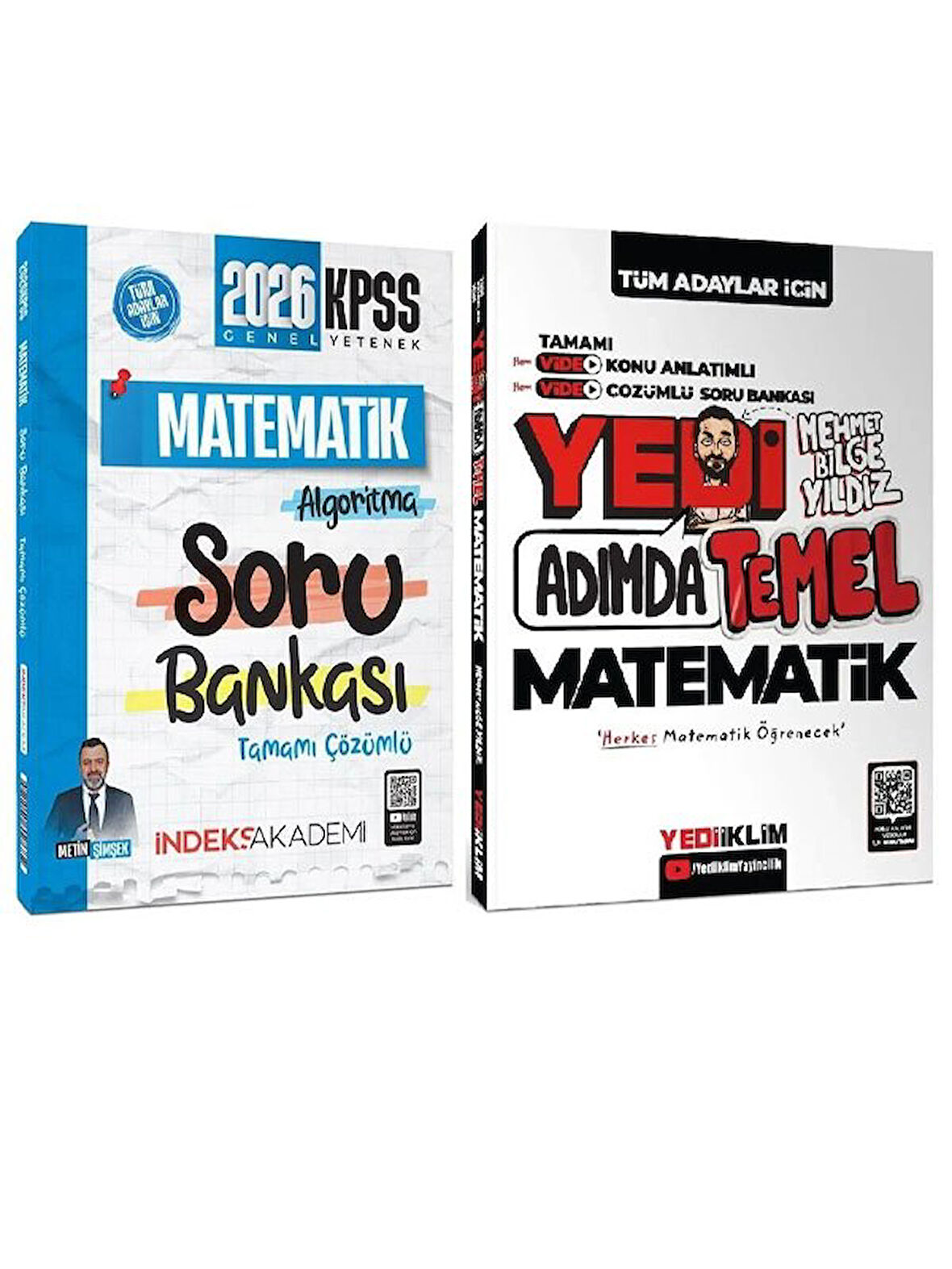 Yediiklim + İndeks 2026 KPSS 7 Yedi Adımda Temel Matematik Konu Anlatımlı Soru Bankası 2 li Set