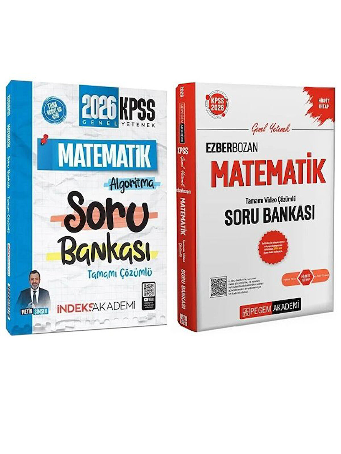 Pegem + İndeks 2026 KPSS Matematik Ezberbozan Soru Bankası 2 li Set