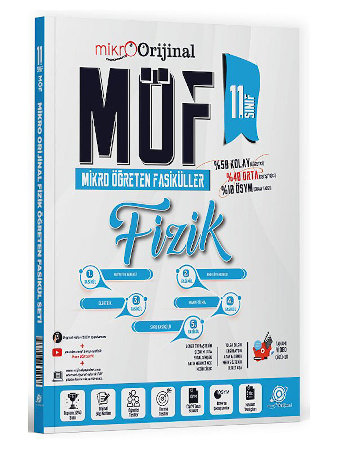 Orijinal 2026 11. Sınıf Fizik MÖF Mikro Öğreten Fasiküller 5. Soru Fasikülü