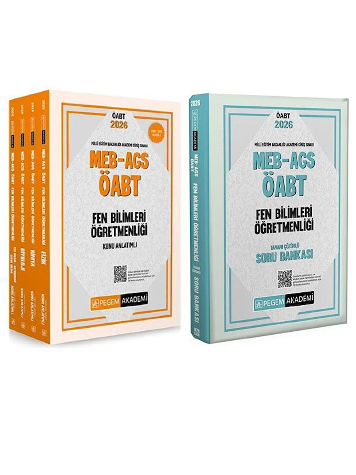 Pegem 2026 ÖABT MEB-AGS Fen Bilimleri Konu Anlatımı + Soru Bankası 2 li Set
