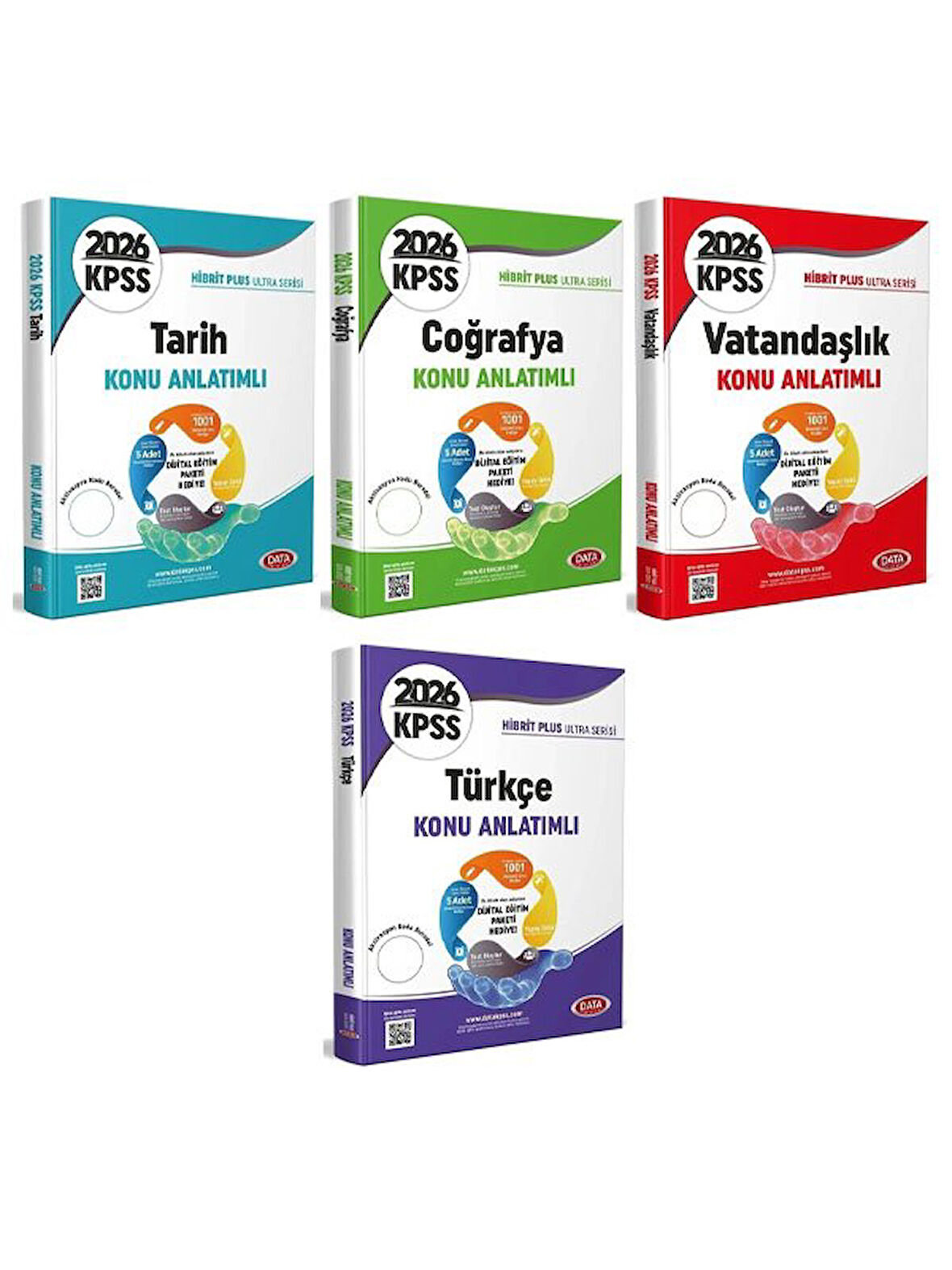 Data 2026 KPSS Tarih + Coğrafya + Vatandaşlık + Türkçe Ultra Konu Anlatımlı 4 lü Set