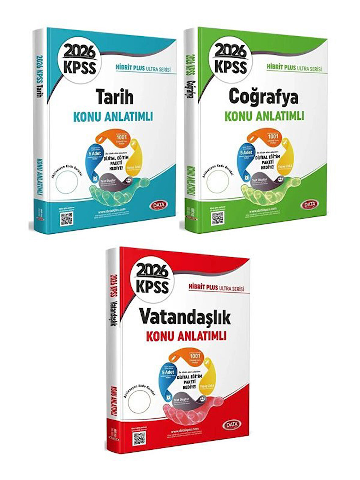 Data 2026 KPSS Tarih + Coğrafya + Vatandaşlık + Türkçe Ultra Konu Anlatımlı 4 lü Set 