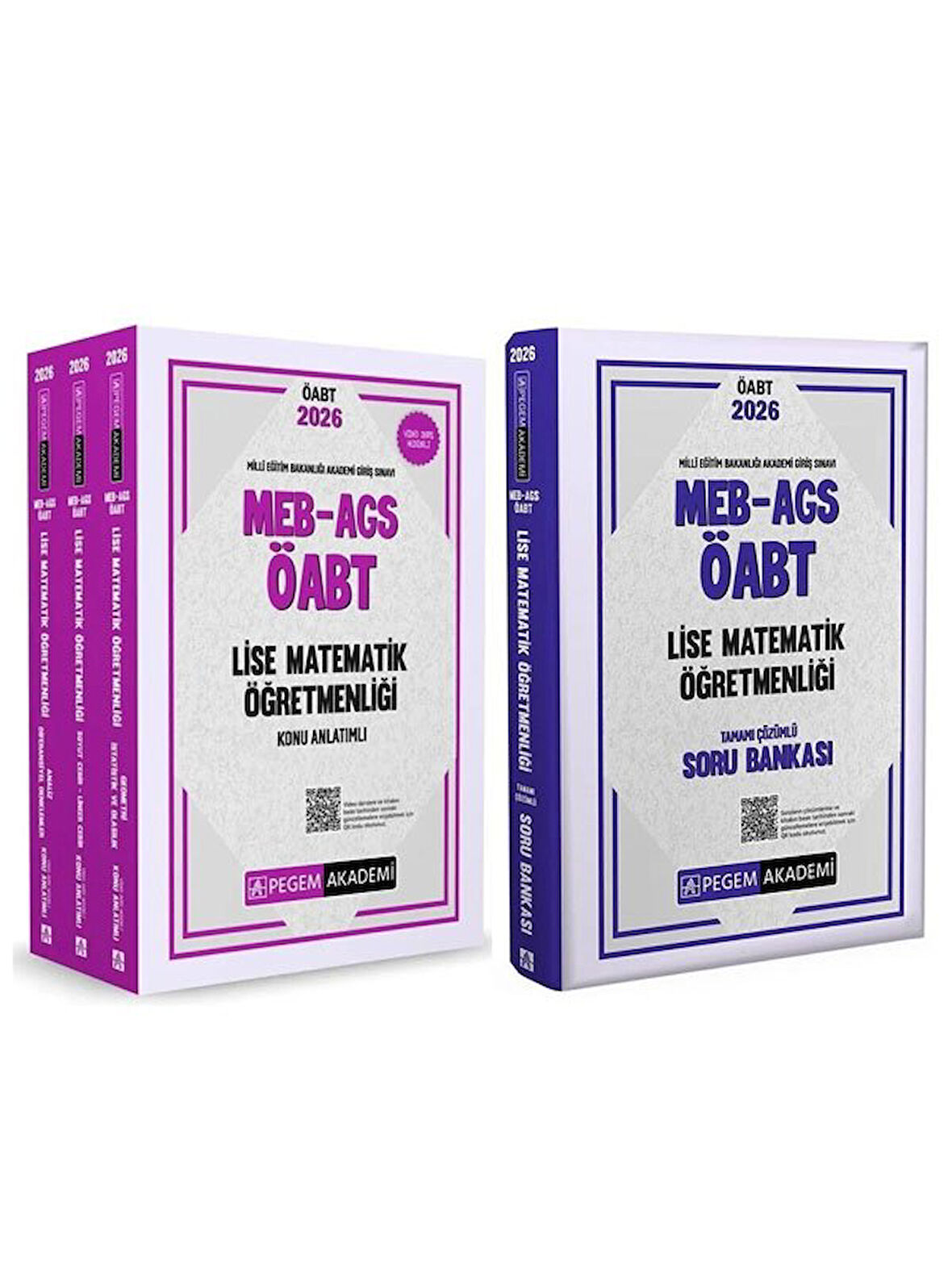 Pegem 2026 ÖABT MEB-AGS Lise Matematik Öğretmenliği Konu Anlatımlı + Soru Bankası 2 li Set