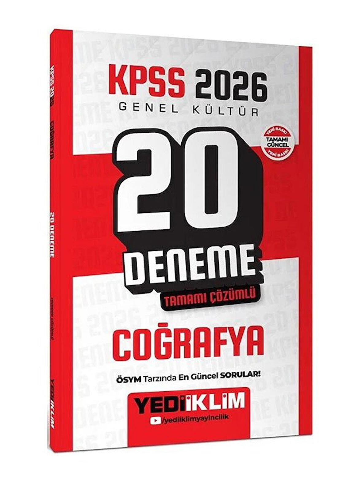 Yediiklim 2026 KPSS Coğrafya 20 Deneme Çözümlü