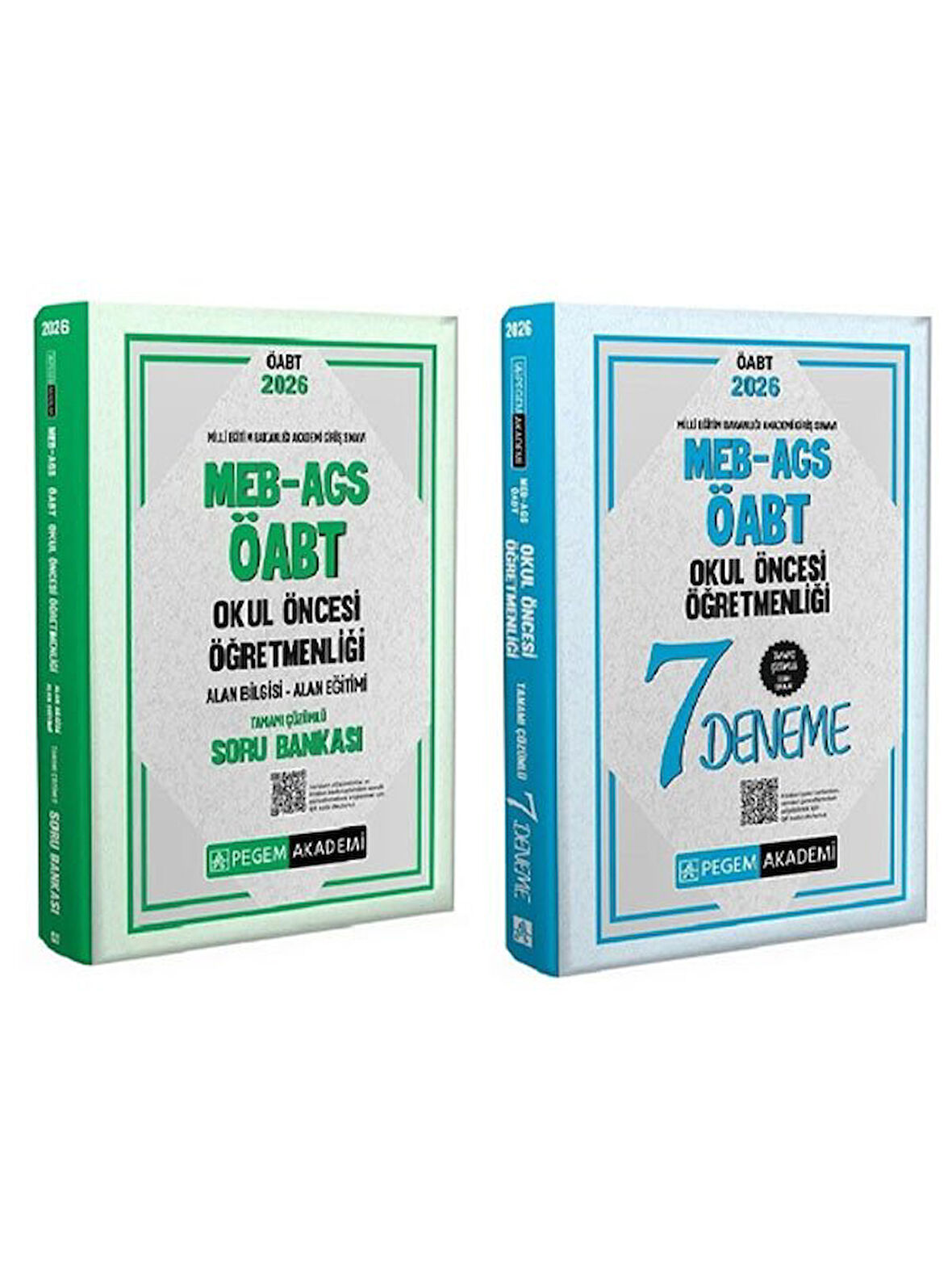 Pegem 2026 ÖABT MEB-AGS Okul Öncesi Öğretmenliği Soru Bankası + 7 Deneme 2 lİ Set 