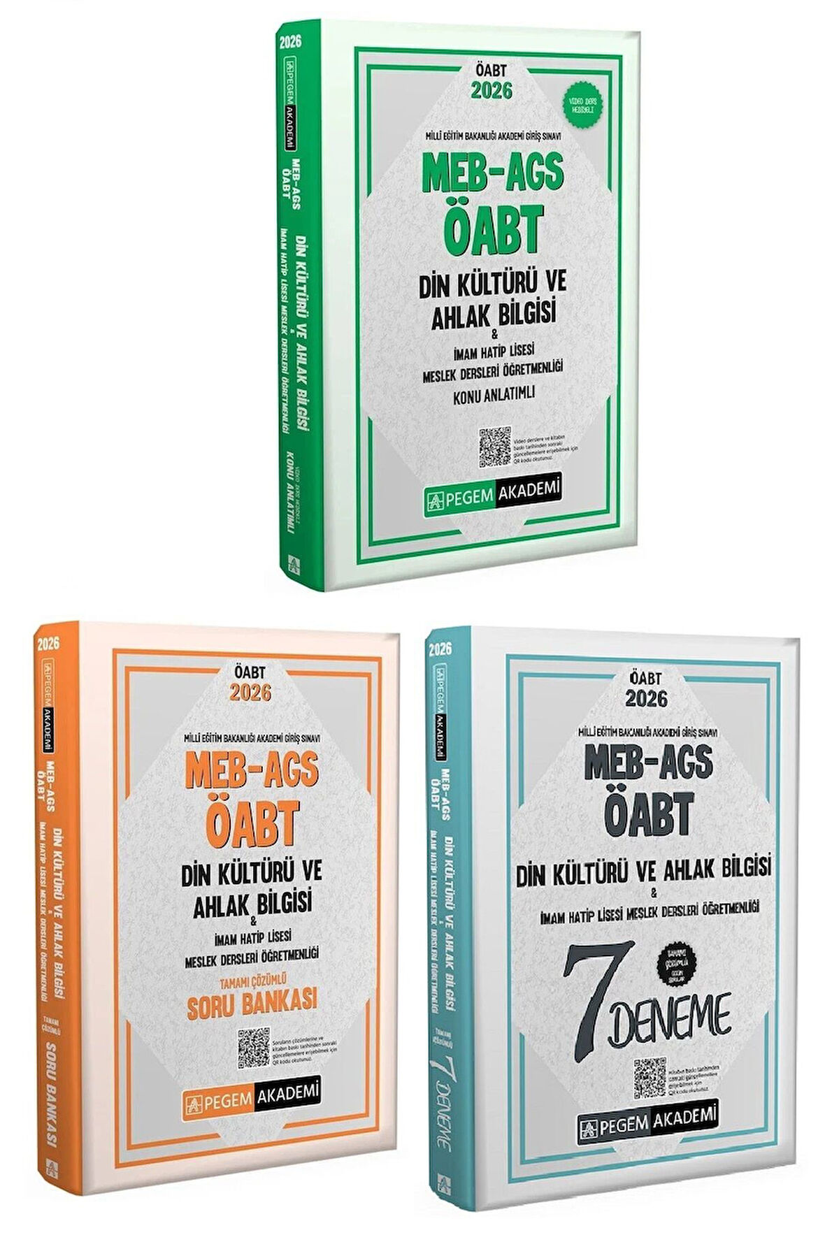Pegem 2026 ÖABT MEB-AGS Din Kültürü Ahlak Bilgisi Öğretmenliği Konu Anlatımlı + Soru Bankası + 7 Deneme 3 lü Set Pegem Akademi Yayınları