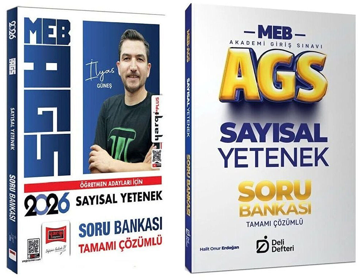 Yargı + Deli Defteri 2026 MEB-AGS Sayısal Yetenek Soru Bankası 2 li Set - İlyas Güneş Yargı + Deli Defteri Yayınları