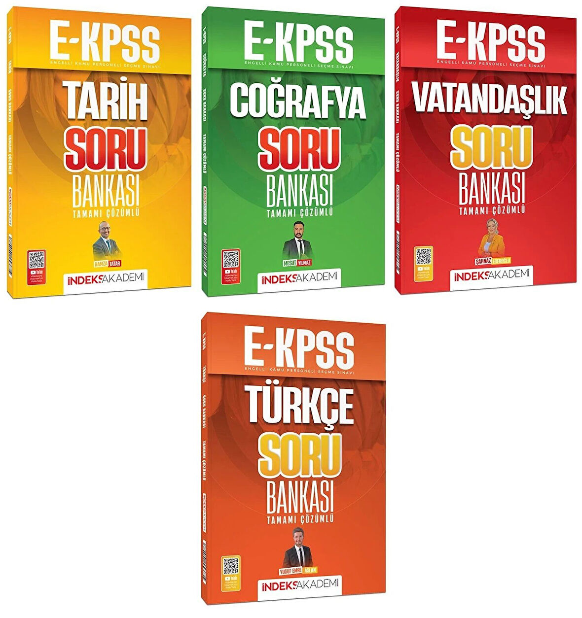 İndeks Akademi 2026 EKPSS Tarih + Coğrafya + Vatandaşlık + Türkçe Soru Bankası 4 lü Set İndeks Akademi Yayıncılık