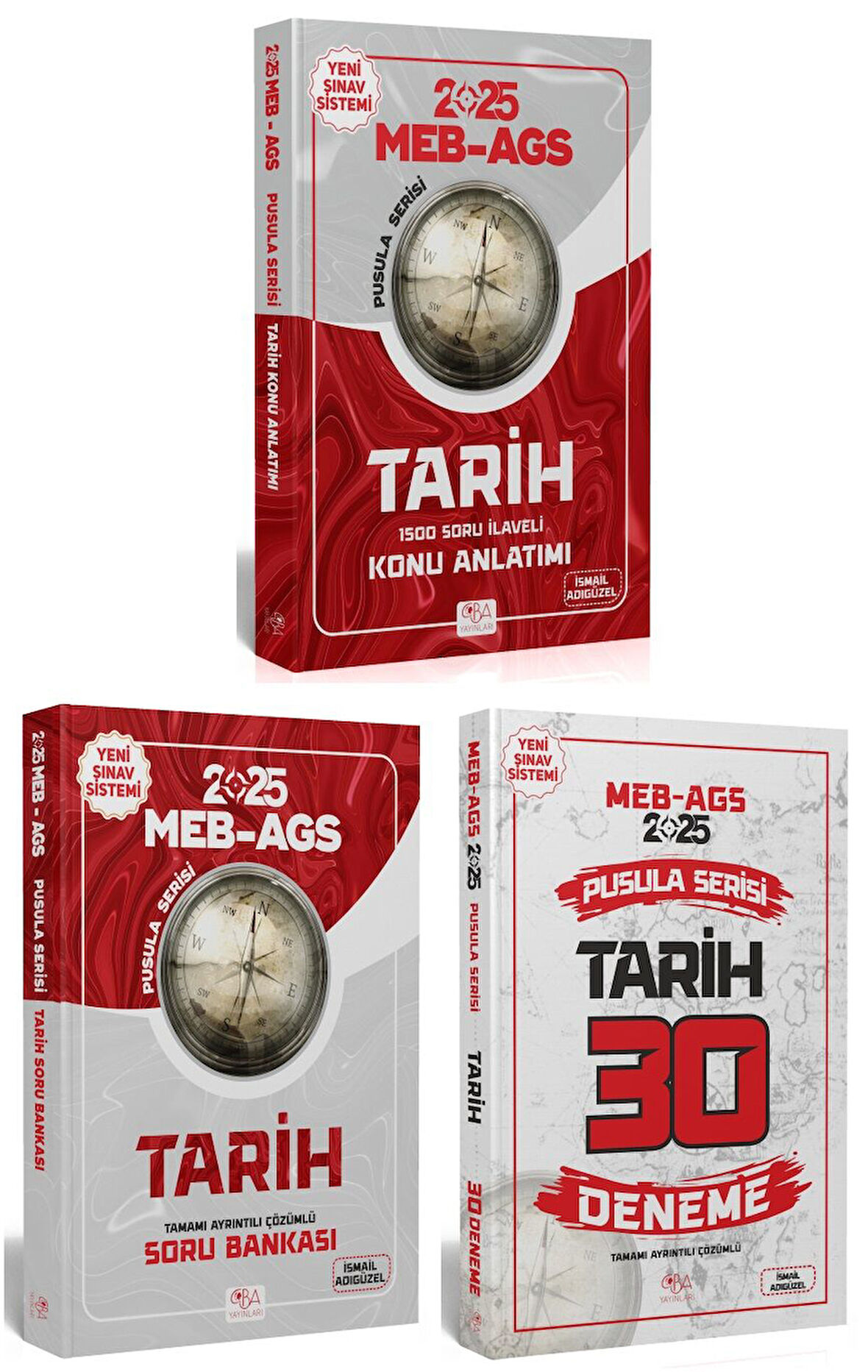 CBA Yayınları 2025 MEB-AGS Tarihin Pusulası Konu + Soru Bankası + 30 Deneme 3 lü Set - İsmail Adıgüzel CBA Yayınları