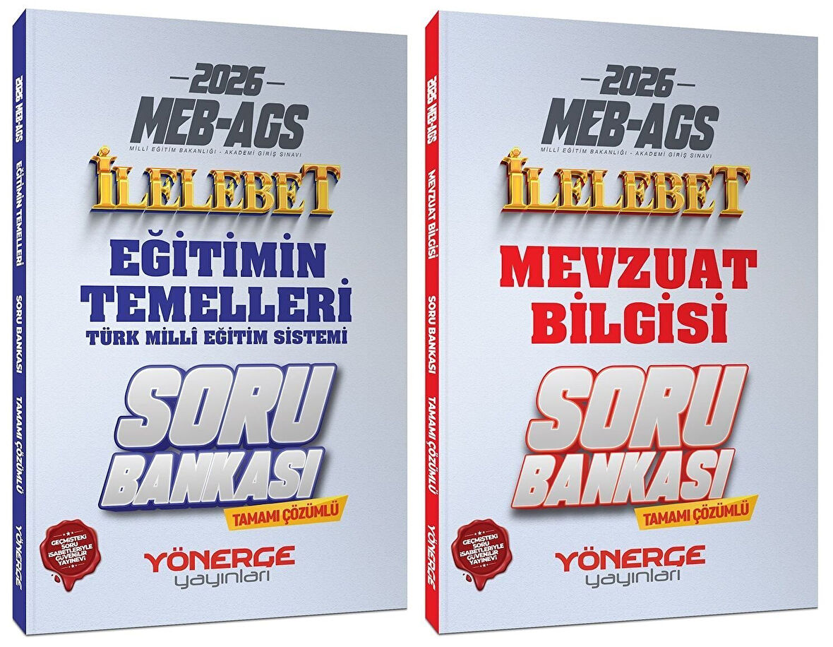 Yönerge 2026 MEB-AGS Eğitimin Temelleri + Mevzuat Bilgisi İlelebet Soru Bankası 2 li Set Yönerge Yayınları