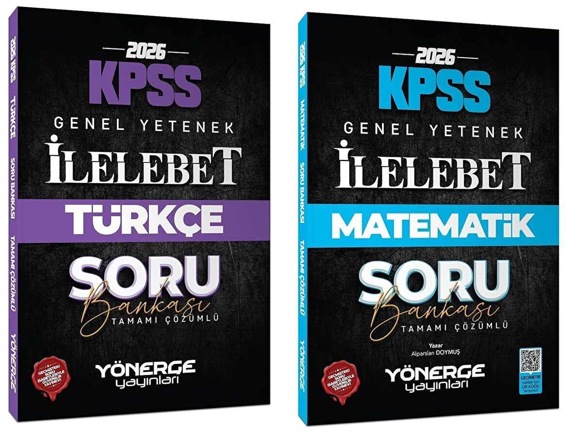 Yönerge 2026 KPSS Türkçe + Matematik İlelebet Soru Bankası 2 li Set Yönerge Yayınları