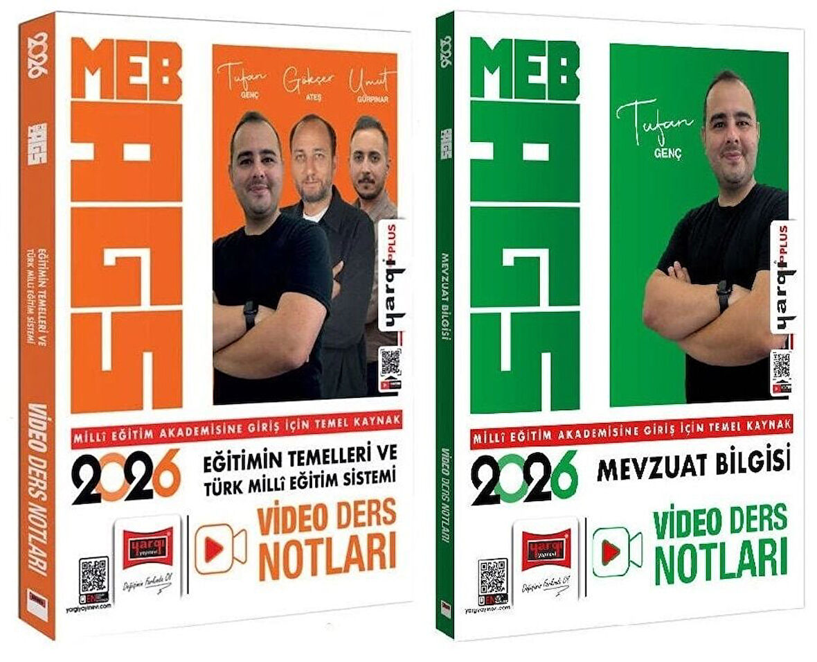 Yargı 2026 MEB-AGS Eğitimin Temelleri + Mevzuat Bilgisi Video Ders Notları 2 li Set Yargı Yayınları