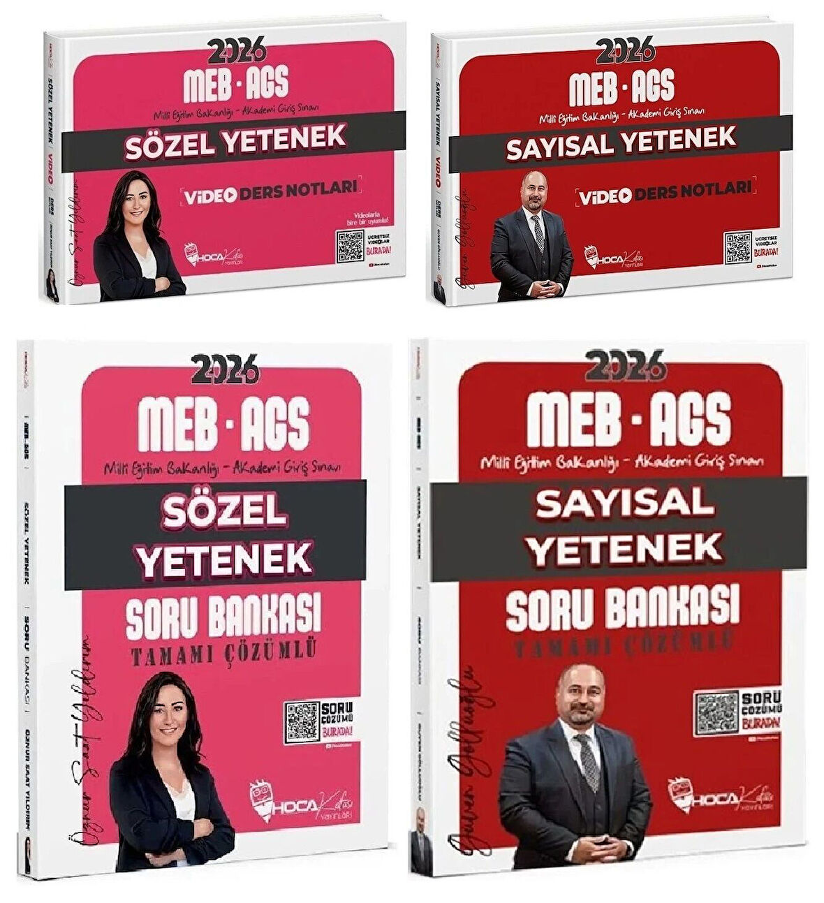 Hoca Kafası 2026 MEB-AGS Sözel + Sayısal Yetenek Video Ders Notları + Soru Bankası 4 lü Set Hoca Kafası Yayınları