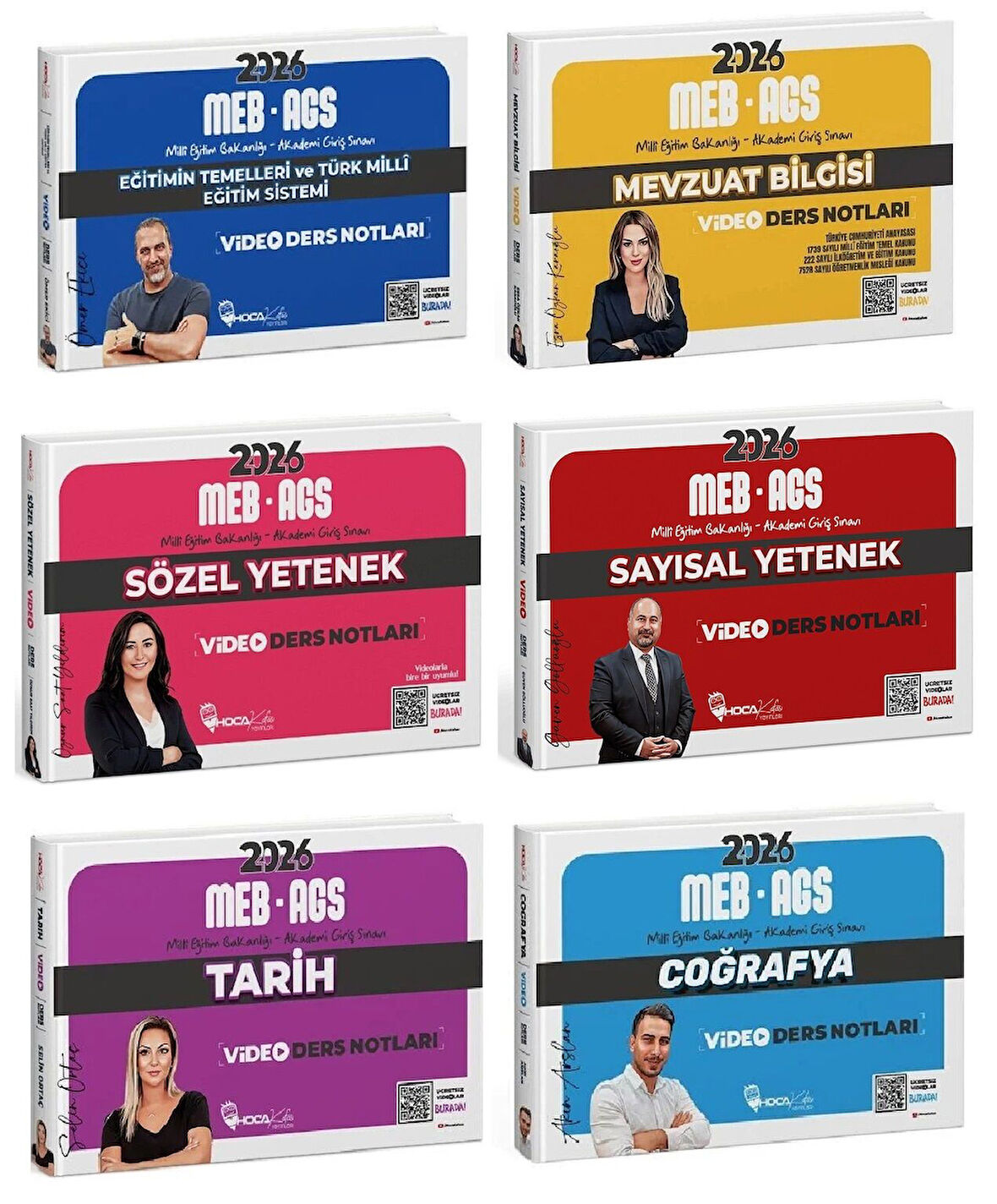 Hoca Kafası 2026 MEB-AGS Tüm Dersler Video Ders Notları 6 lı Set Hoca Kafası Yayınları