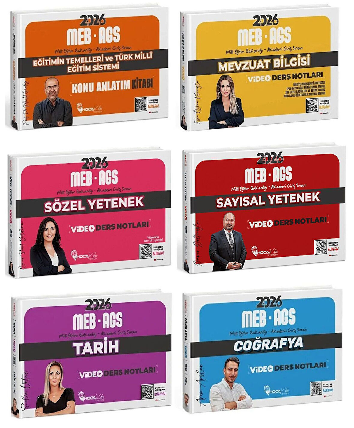 Hoca Kafası 2026 MEB-AGS Tüm Dersler Video Ders Notları 6 lı Set Hoca Kafası Yayınları
