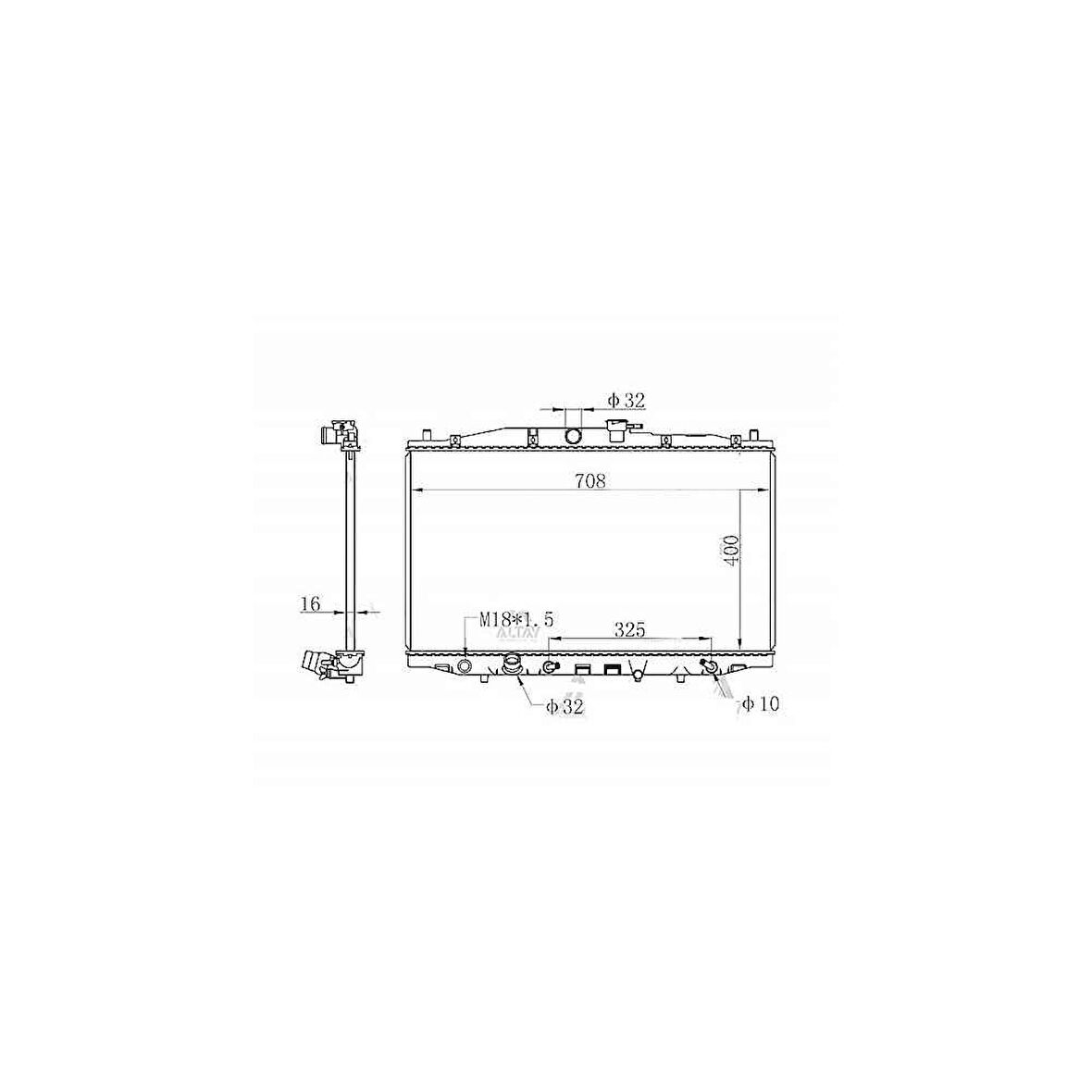 RADYATÖR SU ACCORD 03-08 2.4cc A-T BRAZING