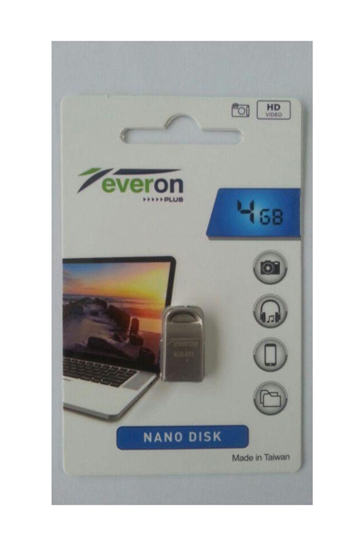 EVERON 4 GB  USB 2.0 FLASH BELLEK METAL SADECE 2 CM