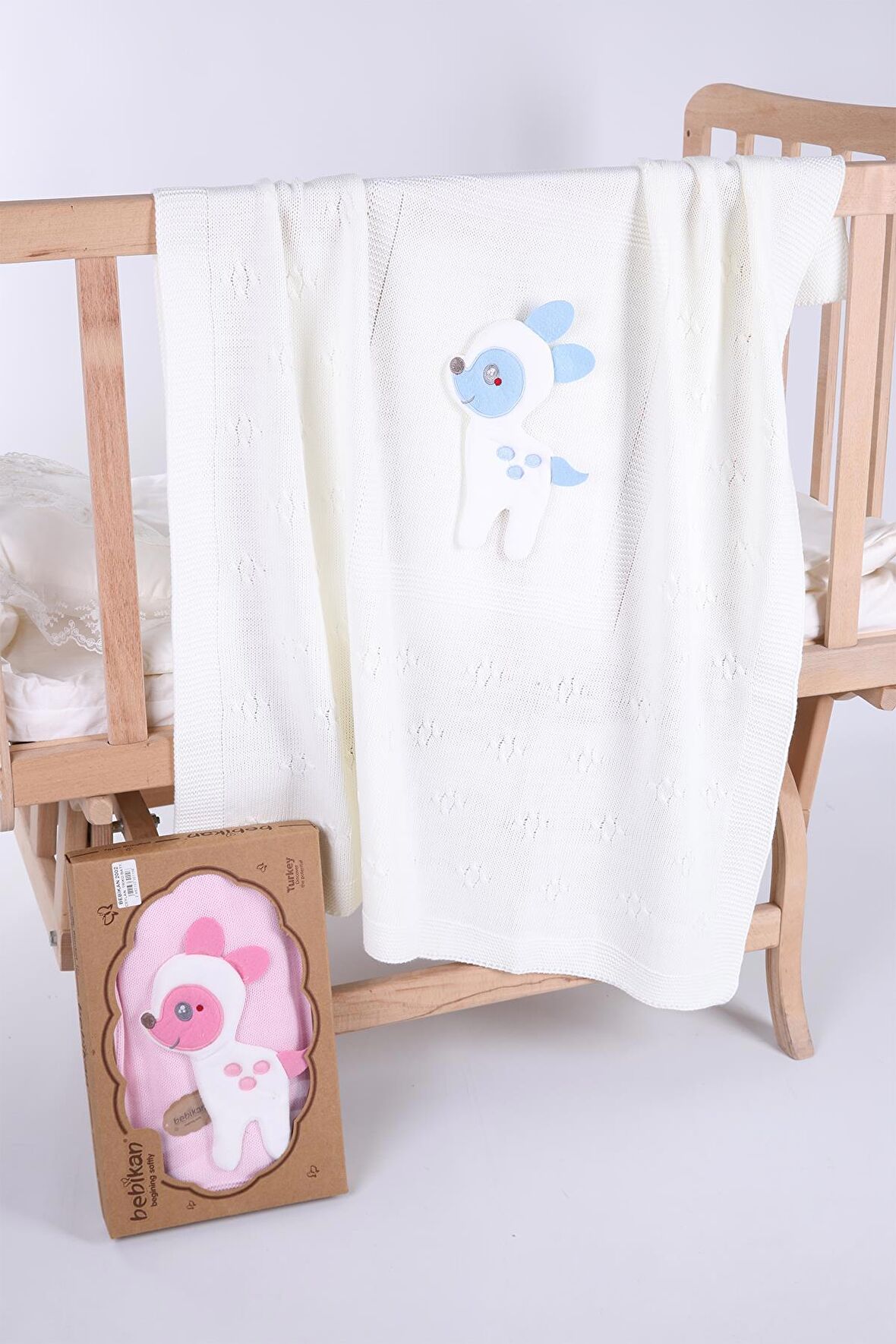 Babyhola 2002 Triko 75x80 cm Bebek Battaniyesi Kemik