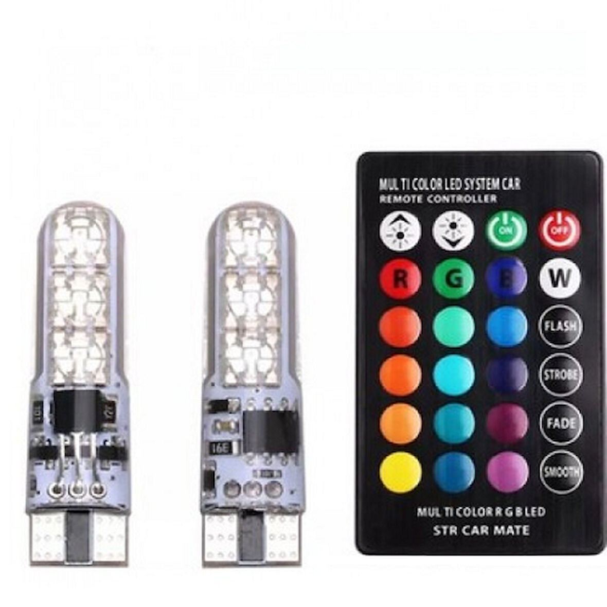 Carub Kumandalı Park Ampulü T10 Dipsiz Led 12v