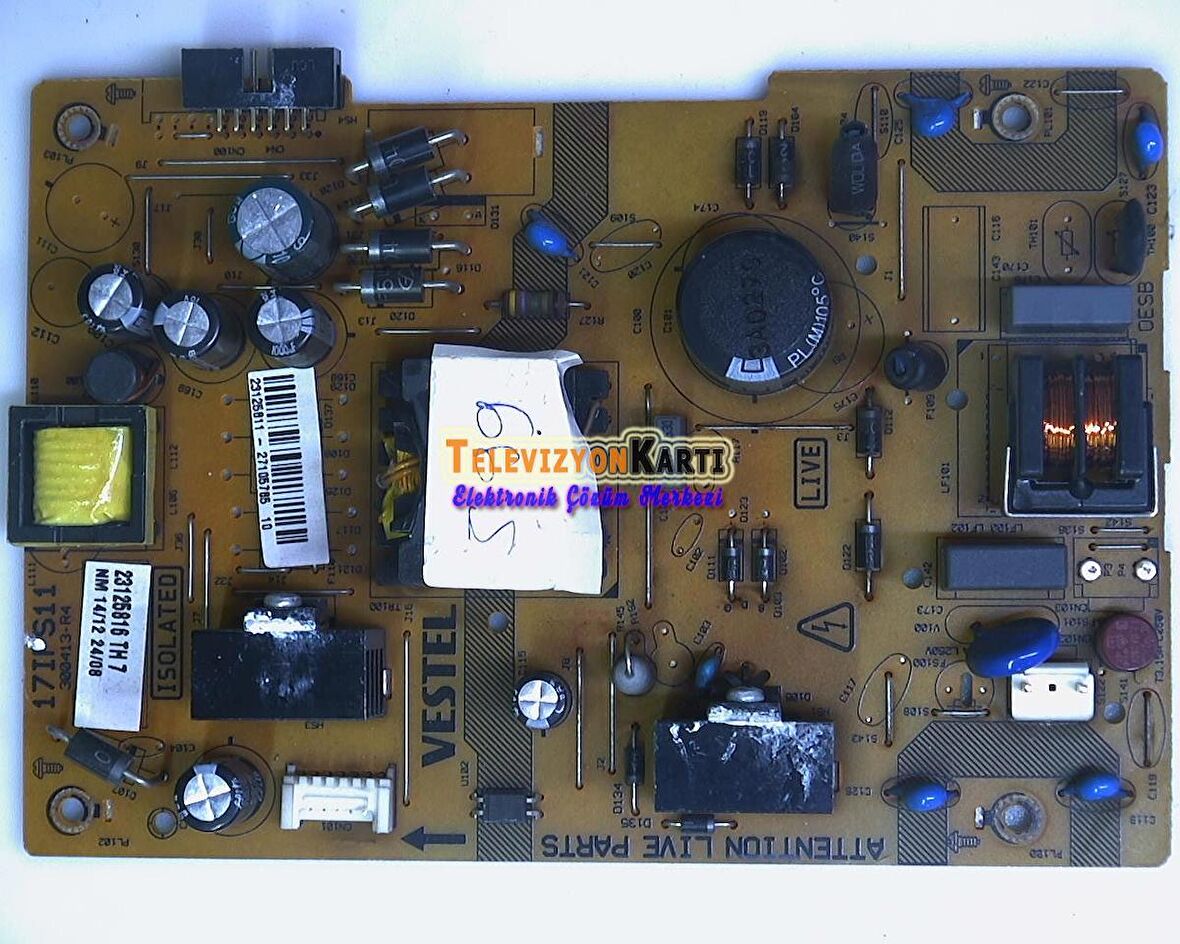 17IPS11, 23125811, 23125816, Finlux 32FD4041 HM, Power Board, Besleme, VES315WNDS-01