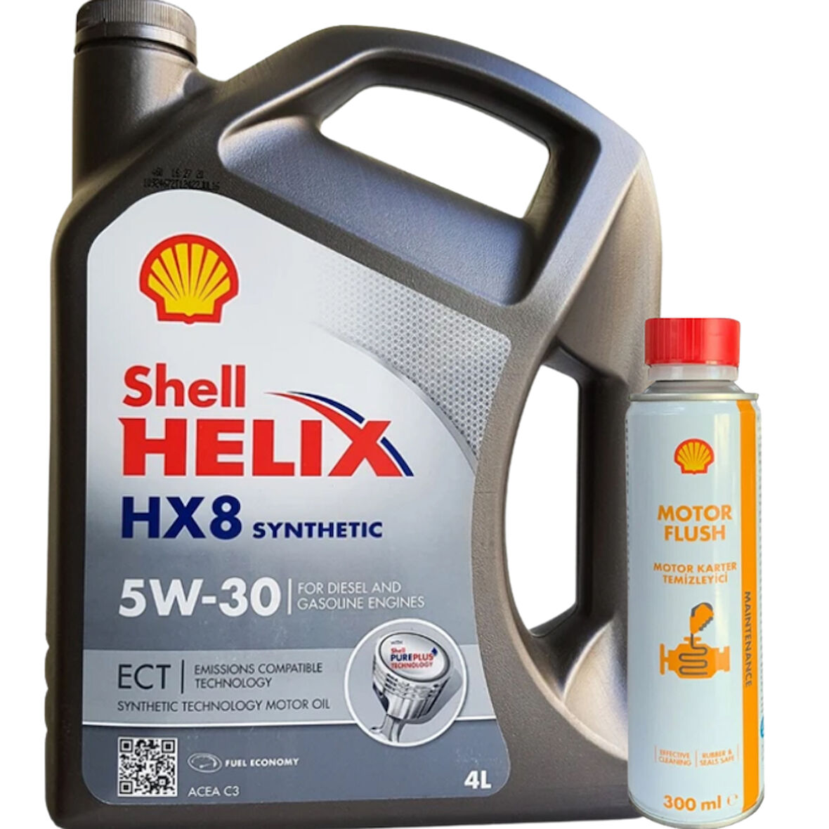 Shell Helix HX8 5W-30 ECT 4 Litre Motor Yağı(2024)/Shell Flush Karter Temzileyici