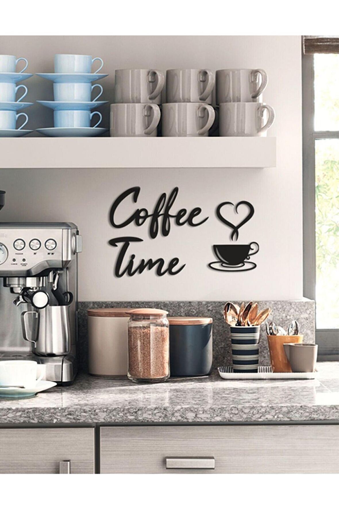 LEYLASER 3mm Ahşap MDF Coffee Time Yazısı