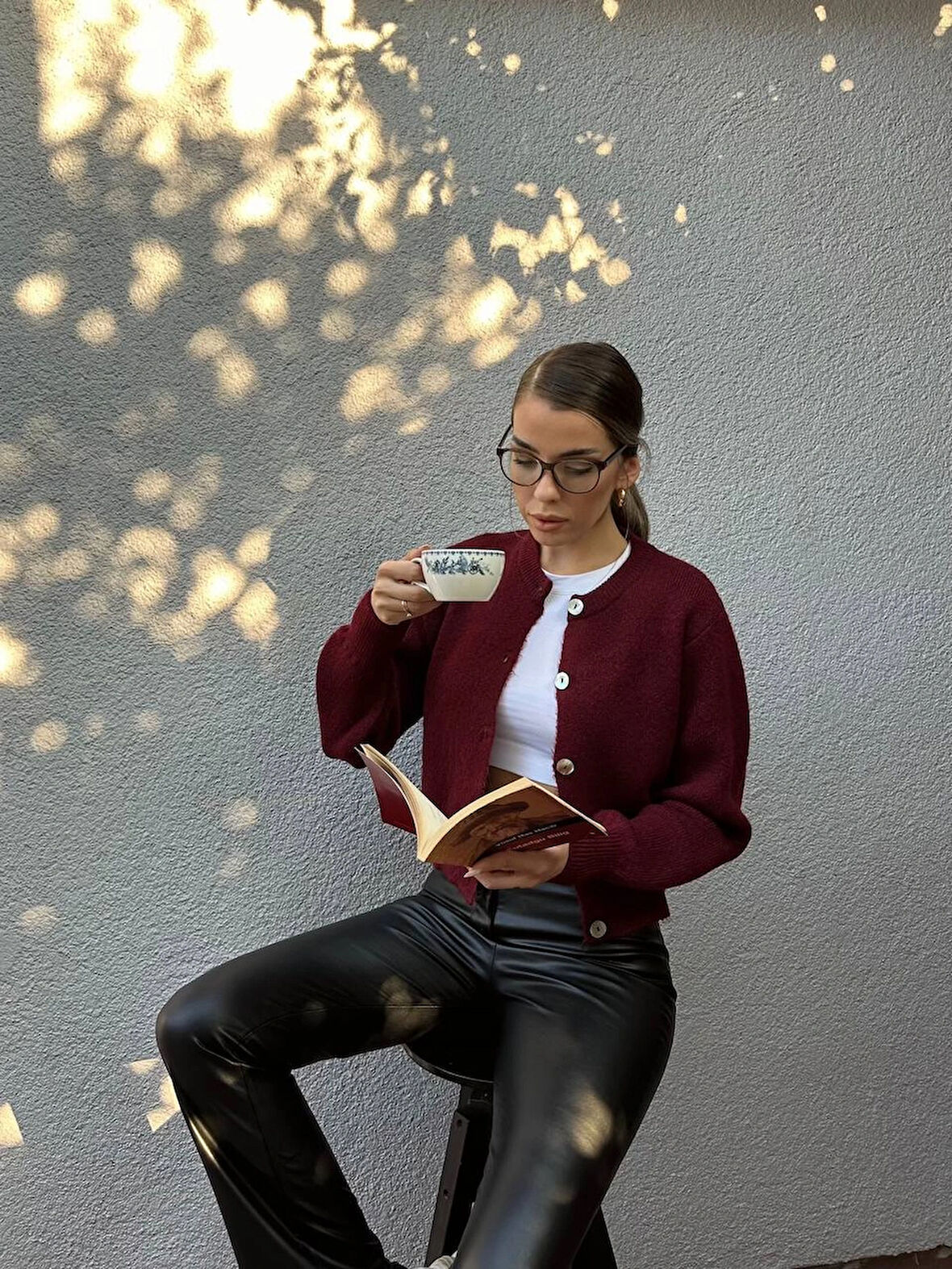 Bordo - Yumoş Hırka