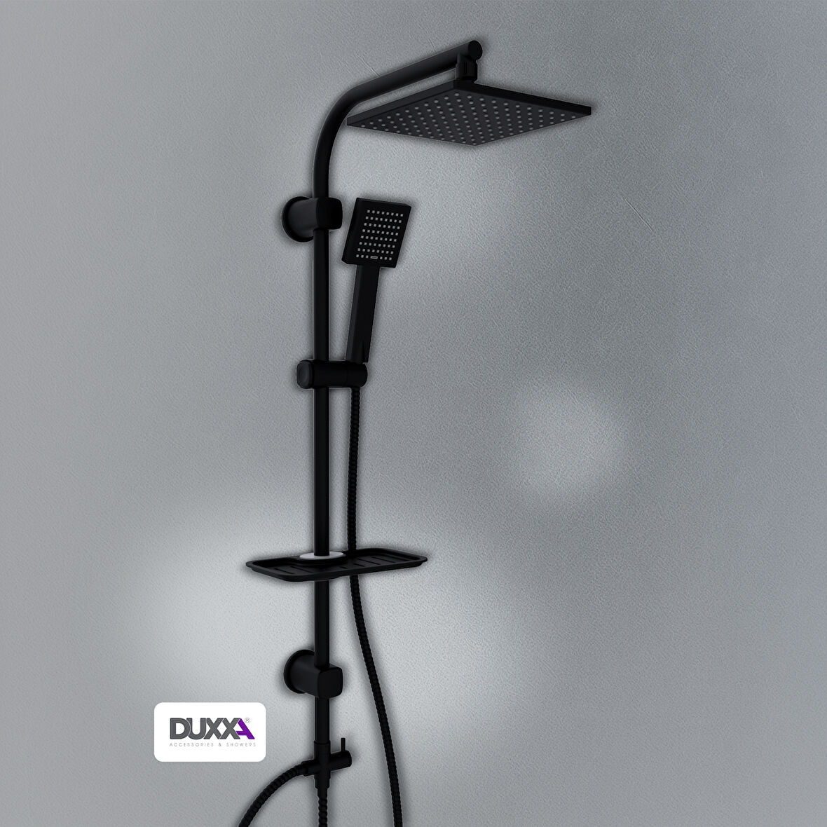 Duxxa Palace 700 Siyah Tepe Duş Seti D.175.7.MS