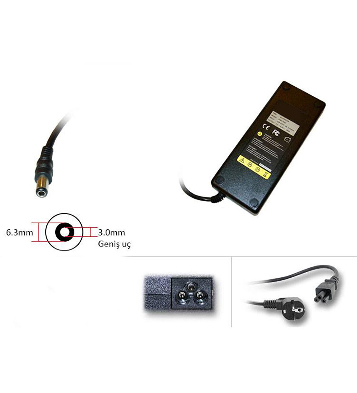 Toshiba Dynabook Satellite P10-554 Notebook Adaptör Laptop Şarj V2 6.3x3.0mm