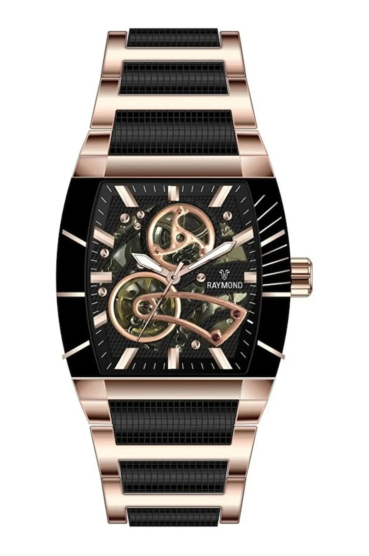 RAYMOND ERKEK KOL SAATİ RYM-5129-ROSE-SİYAH
