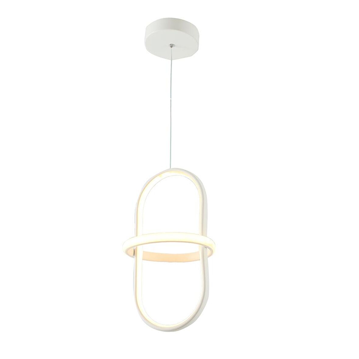 TT006-1-BY TT Aydınlatma Minyon Modeli (Sarı Işık Led ) Tekli Mat Beyaz Led Avize