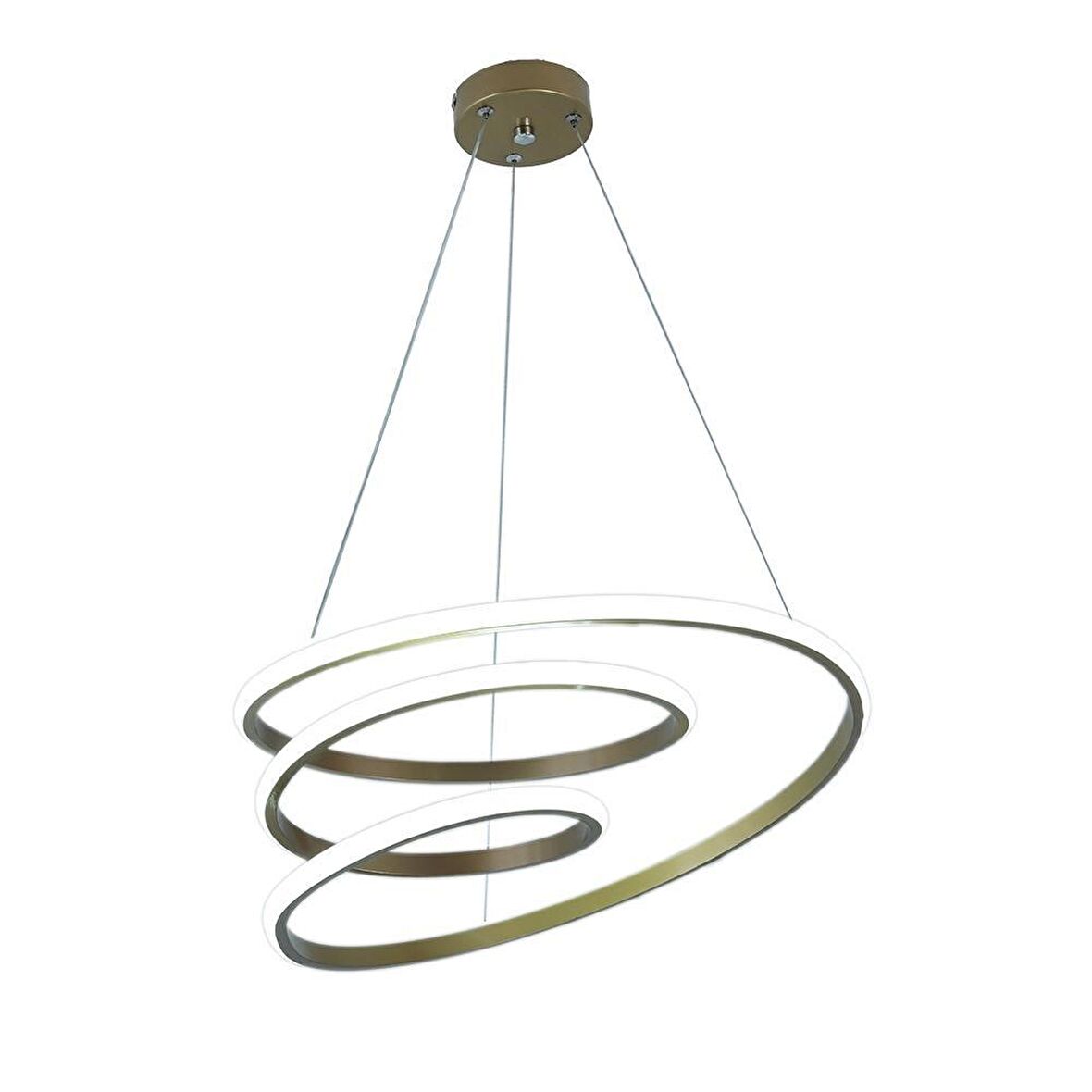 TT301-ESK TT Aydınlatma Yay Modeli Eskitme Boyalı ( Sarı Işık ) Led Avize