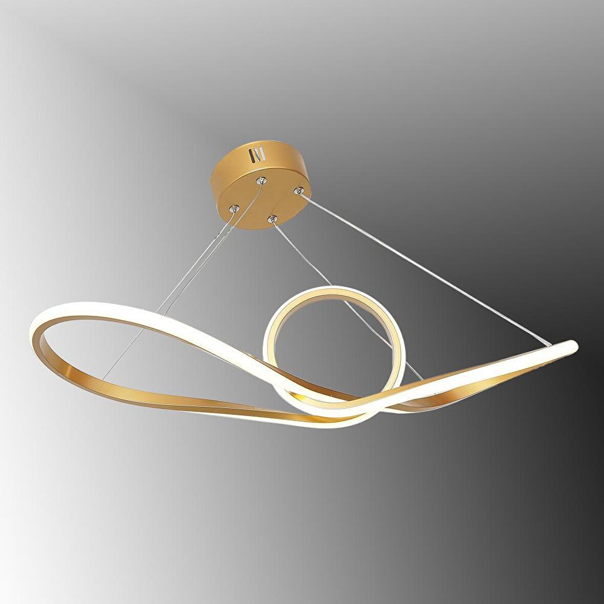 TT002-ESK TT Aydınlatma Papyon Modeli Eskitme Boyalı ( Beyaz Işık ) Led Avize