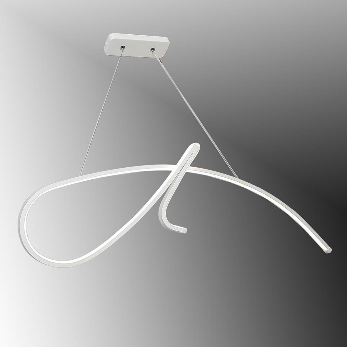 TT018-BY TT Aydınlatma İmza Modeli Mat Beyaz ( Sarı Işık ) Led Avize