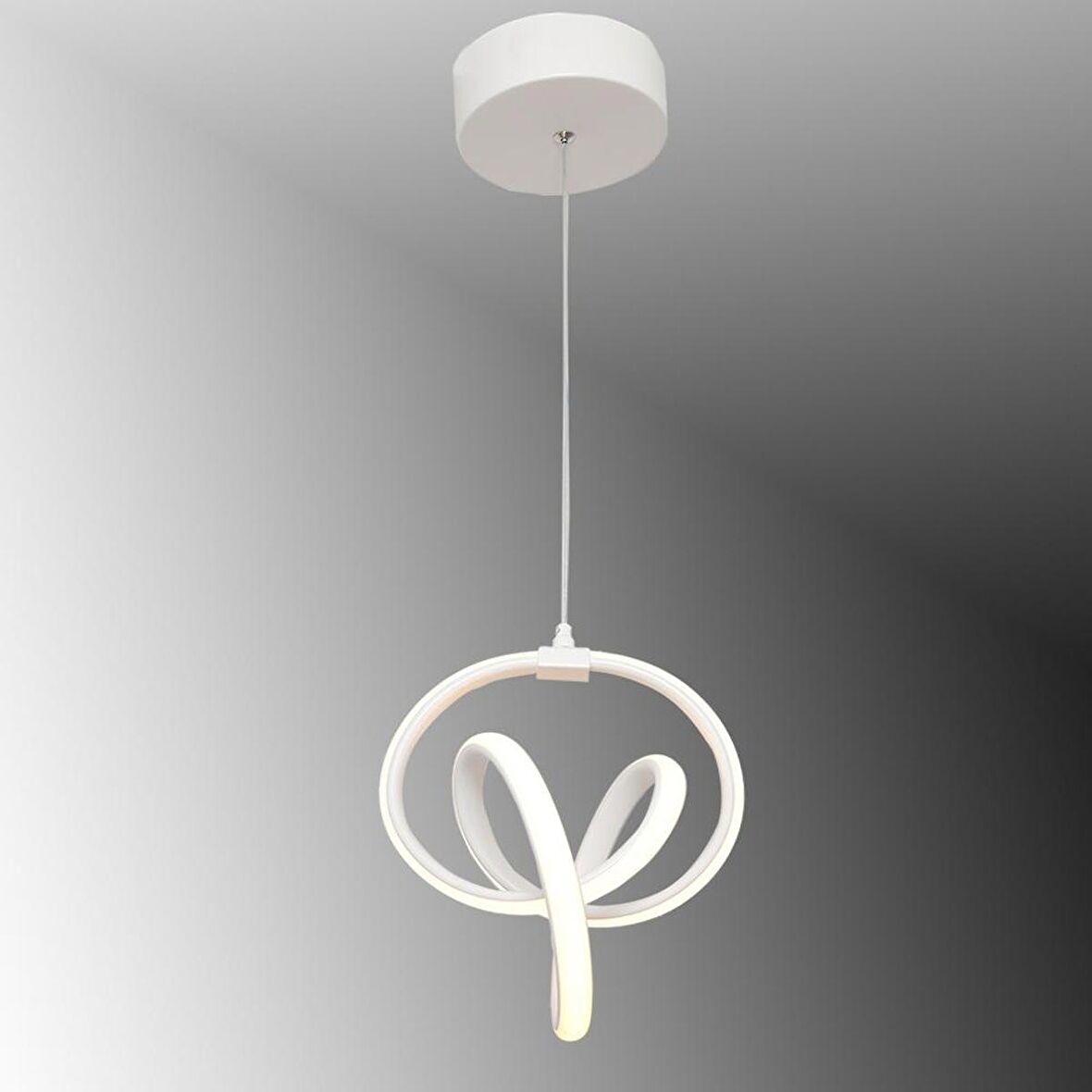 TT317-BY TT Aydınlatma Stilla Modeli Mat Beyaz ( Beyaz Işık ) Led Avize