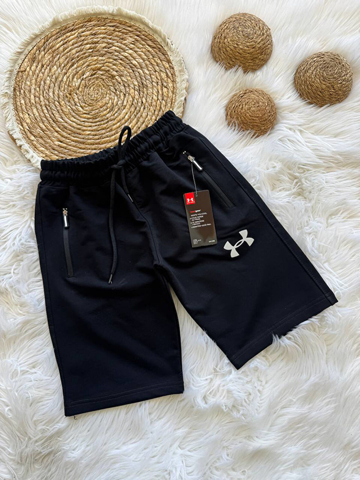 KABARTMA BASKILI ÇOCUK BERMUDA ŞORT