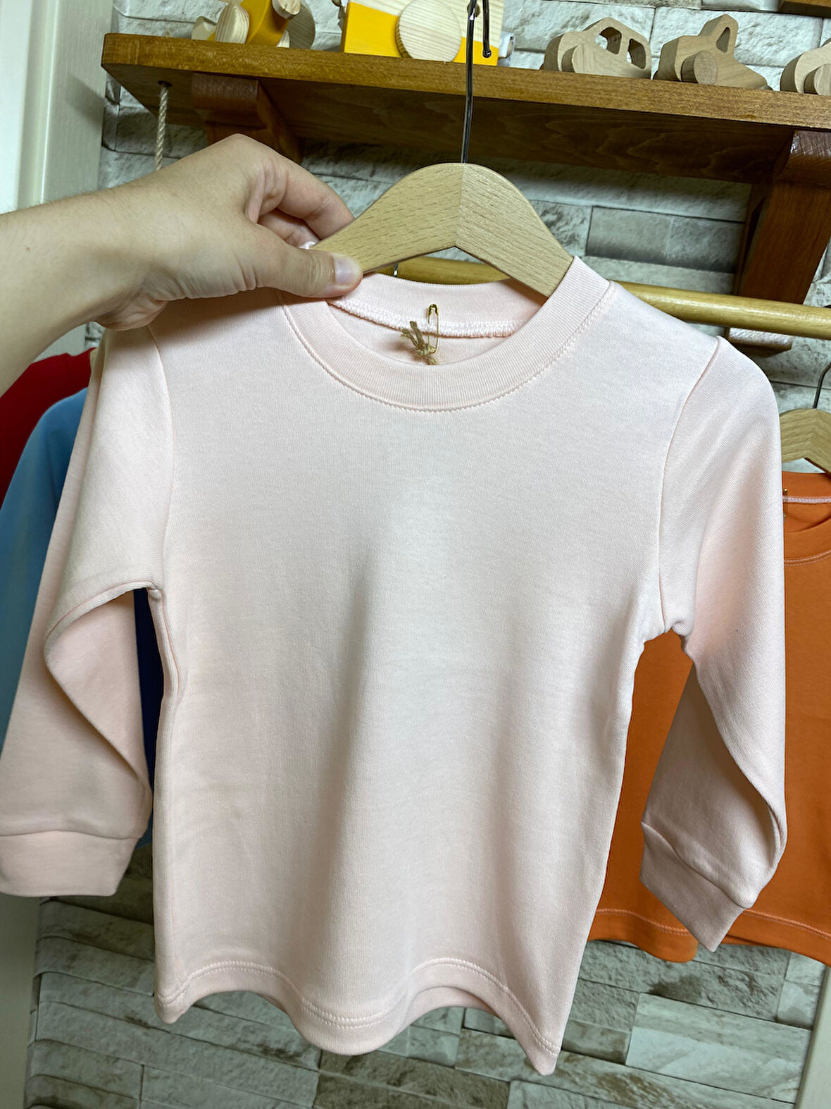 AYSBEBE Çocuk Basic Likralı Uzun Kol TİŞÖRT