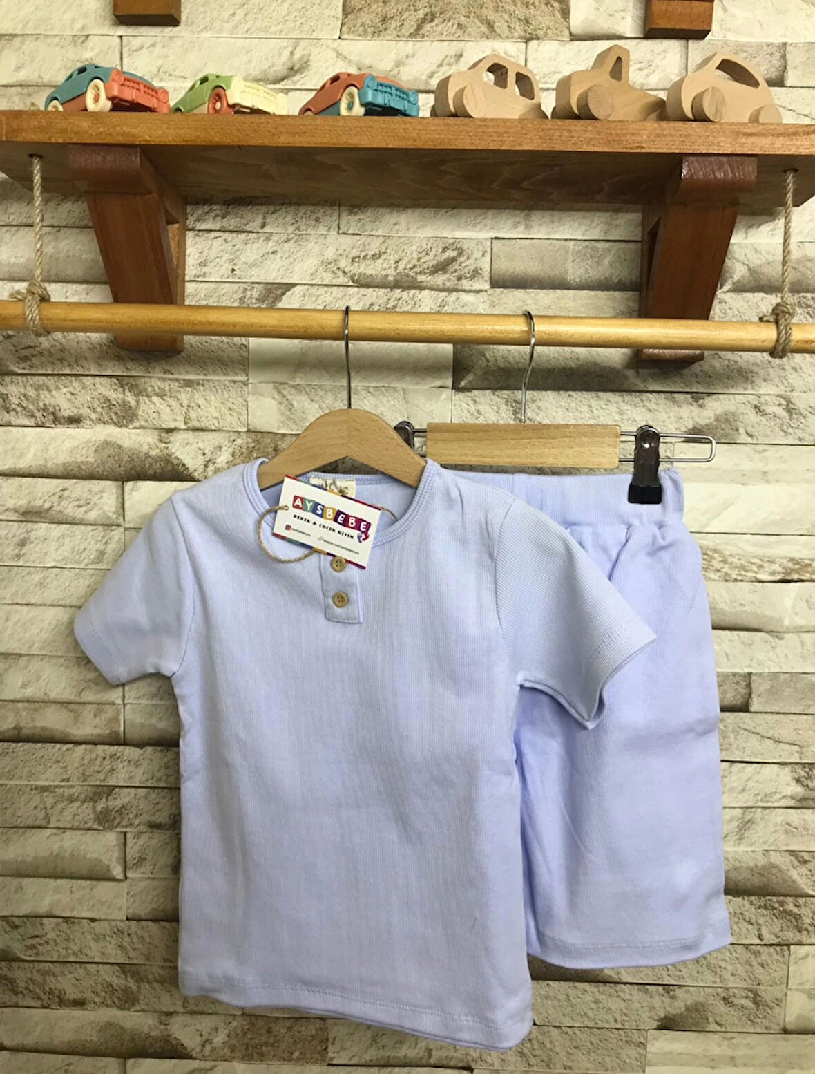 AYSBEBE Erkek Çocuk Şortlu Kaşkorse Takım Kısa Kollu