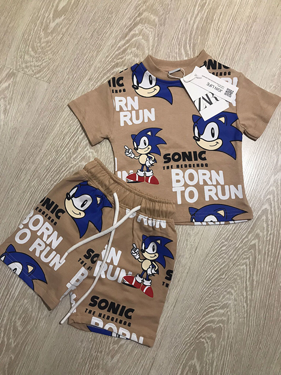 AYSBEBE K SONİC Desenli Erkek Çocuk Yazlık Takım