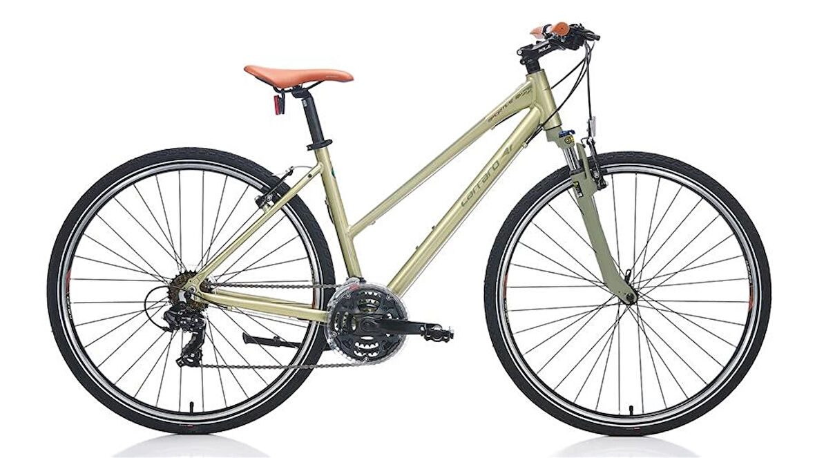 CARRARO SPORTIVE 222 KADIN ŞEHİR BİSİKLETİ 457H V 28 JANT 21 VİTES LIME YEŞİL-KOYU YEŞİL-KAHVERENGİ