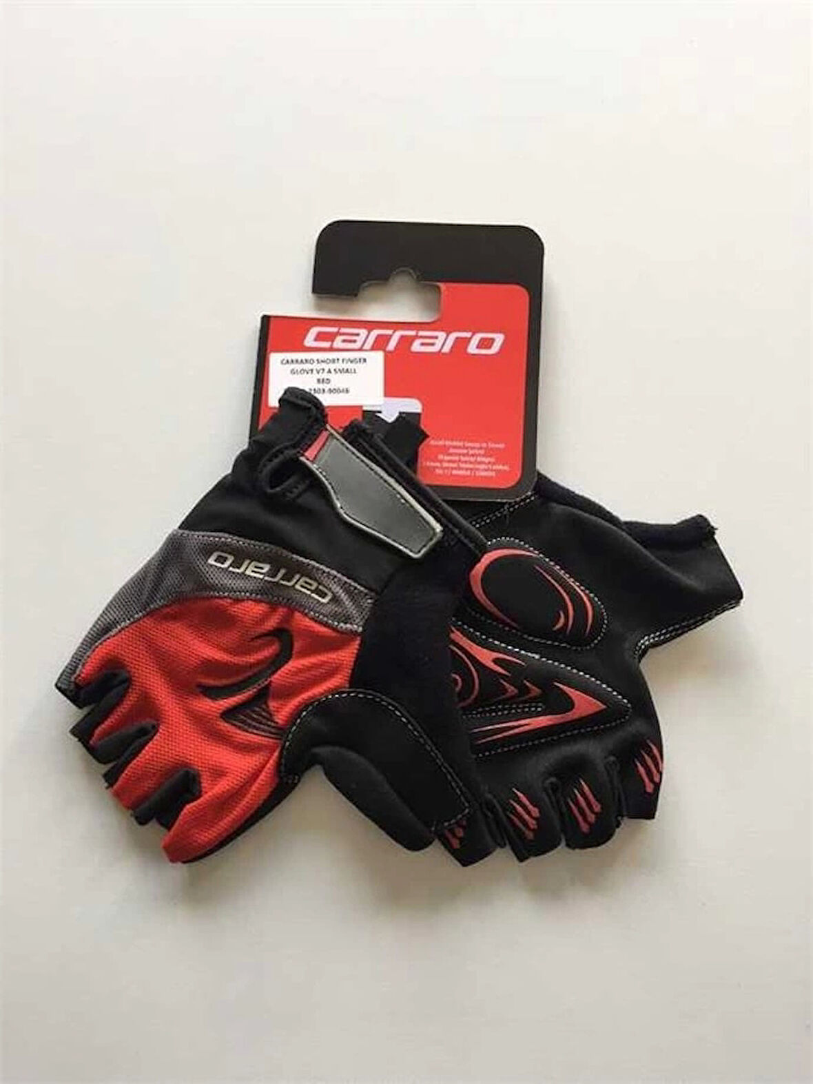 CARRARO KISA PARMAK ELDİVEN V7 A MEDIUM KIRMIZI